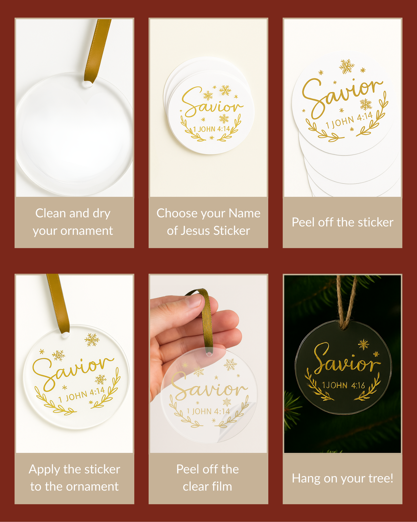 24 Names of Jesus Ornament Kit